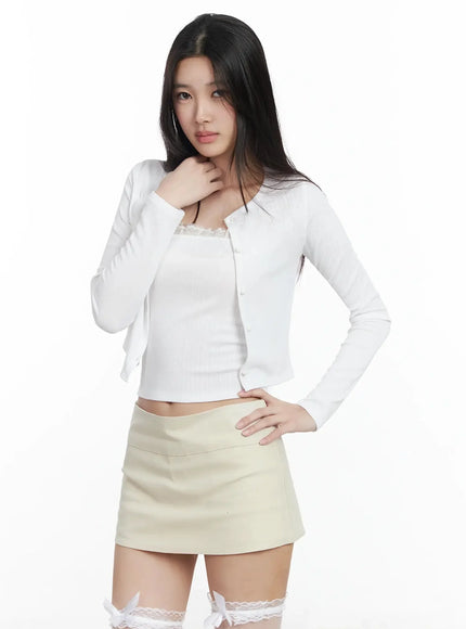 lace-trim-cardigan-and-tube-top-set-im503