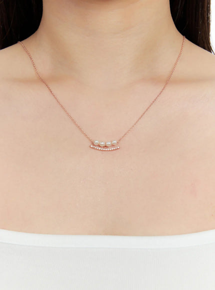 acc-pearl-nest-necklace-kc1008 / Rose gold