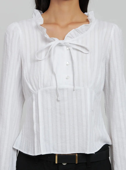 frill-striped-blouse-ij509