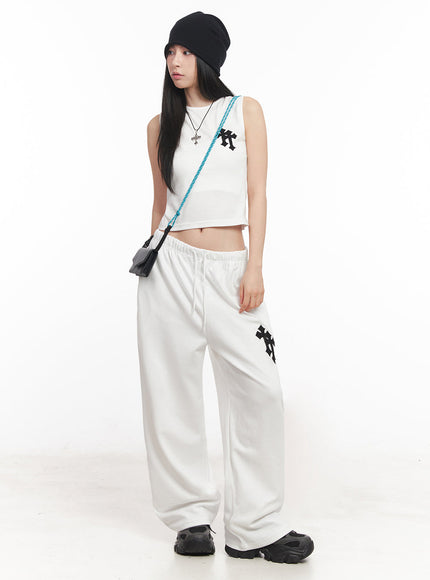 Patched Chic Sleeveless Top IY516