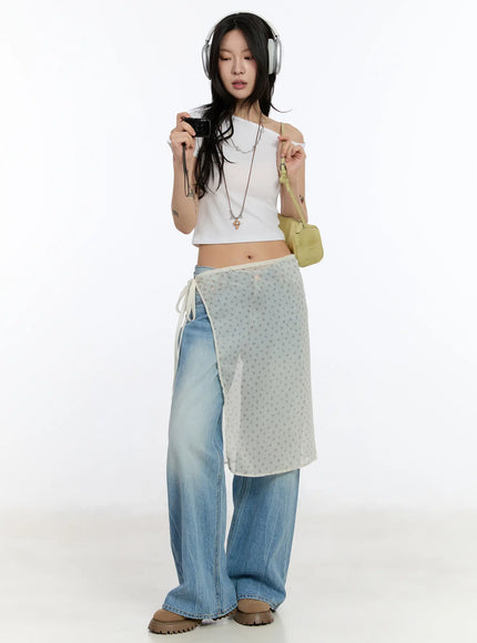 Asymmetric Off-Shoulder Tee CA508