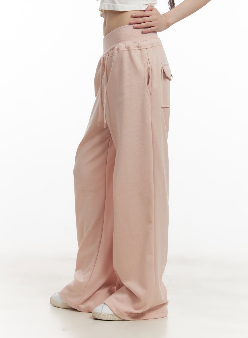 Chic High-Waisted Wide-Leg Sweatpants CF518