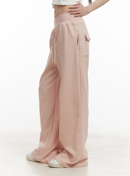 Chic High-Waisted Wide-Leg Sweatpants CF518