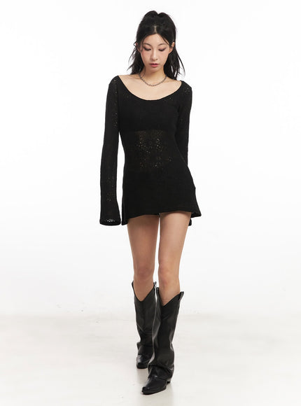 flower-mesh-u-neck-sweater-ca516