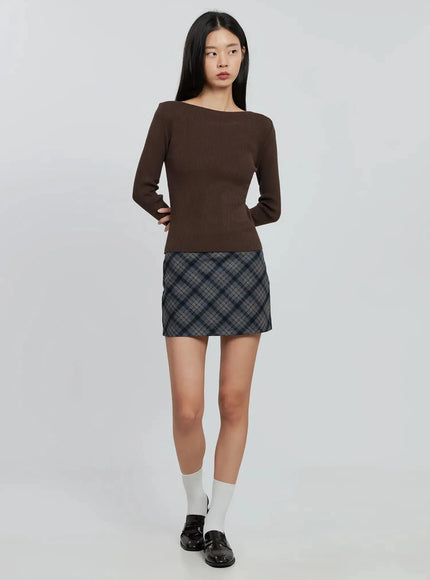 plaid-checkered-mini-skirt-in507