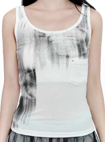 Gradient Ribbed Tank Top CG507