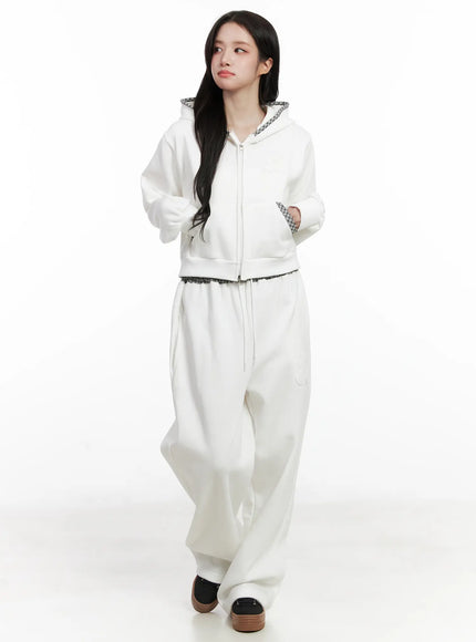 plaid-trim-sweatpants-cn527