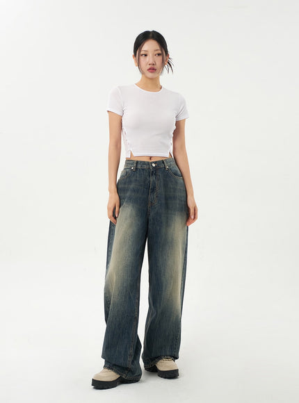 Dark Wash Baggy Jeans CA326