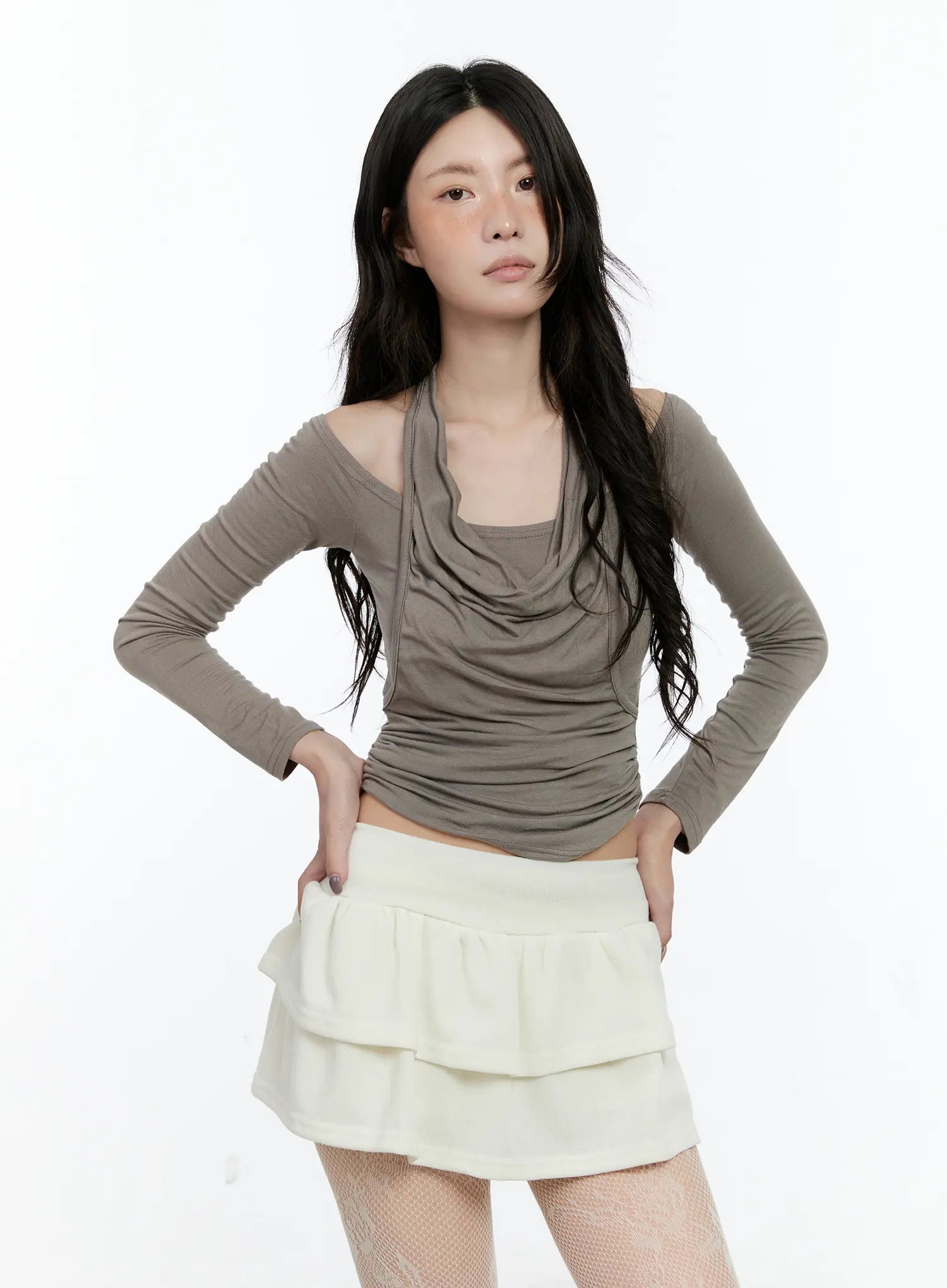 draped-halter-layered-long-sleeve-top-cn517