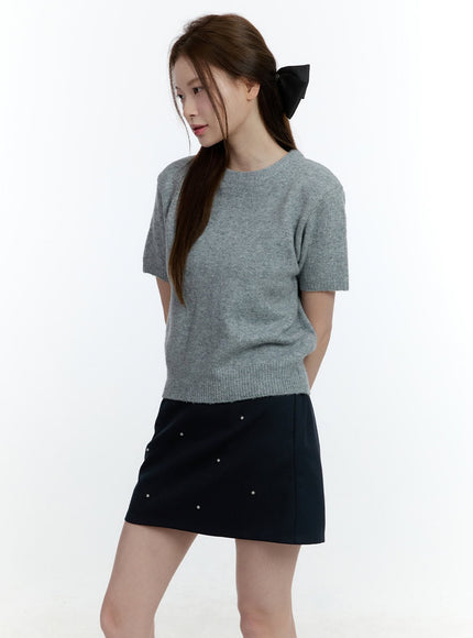 Basic Short Sleeve Sweater CF503