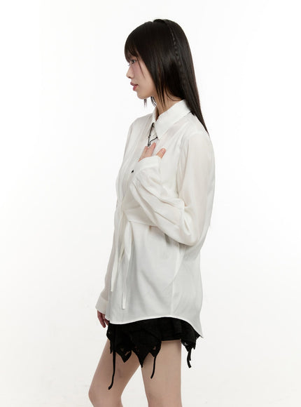 Wrap Collared Blouse Shirt CM513