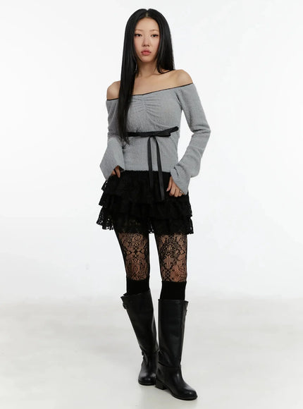 Lace Tiered Skirt ID525