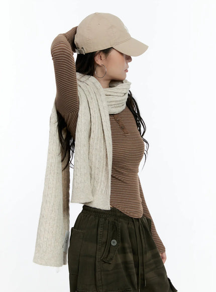 Classic Cable Knit Scarf IN510