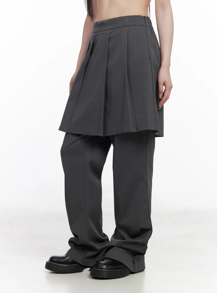 pleated-layered-skirt-pants-cf523