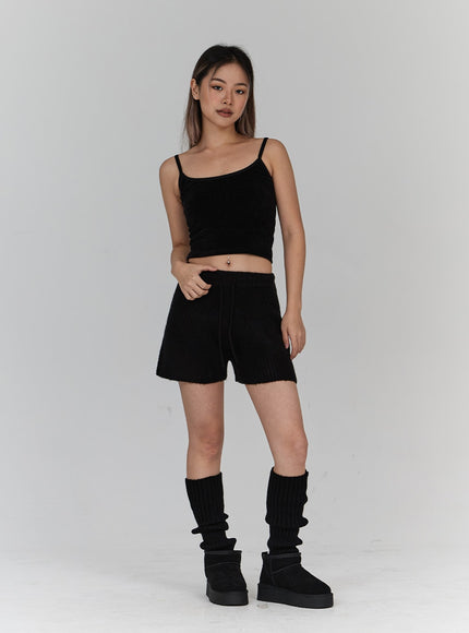 Velvet Crop Knit Tank Top CN18