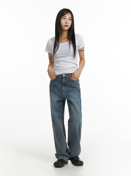 solid-round-neck-short-sleeve-tee-cf401