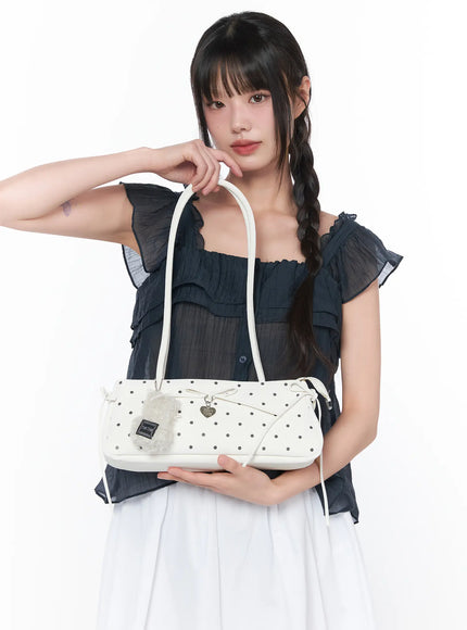 polka-dot-shoulder-bag-with-keyring-ca528
