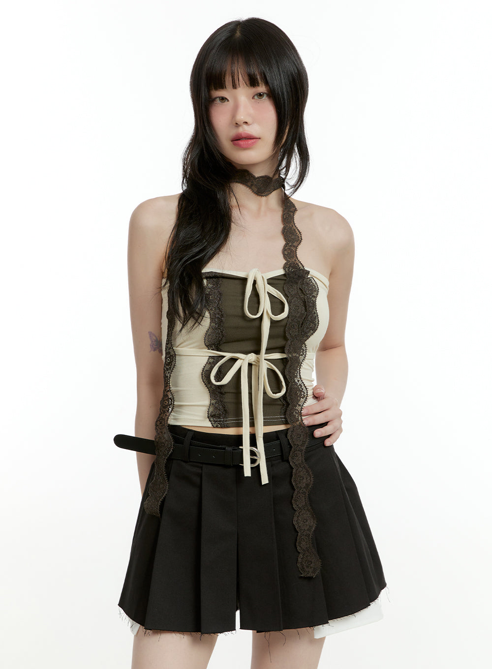 lace-ribbon-strap-crop-top-with-scarf-cl426