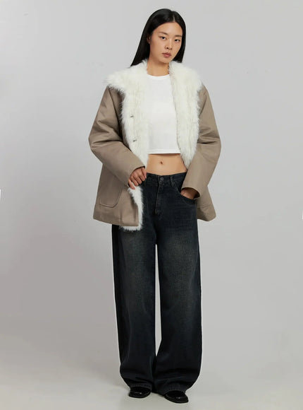 Faux Fur Trim Hunter Jacket IJ502