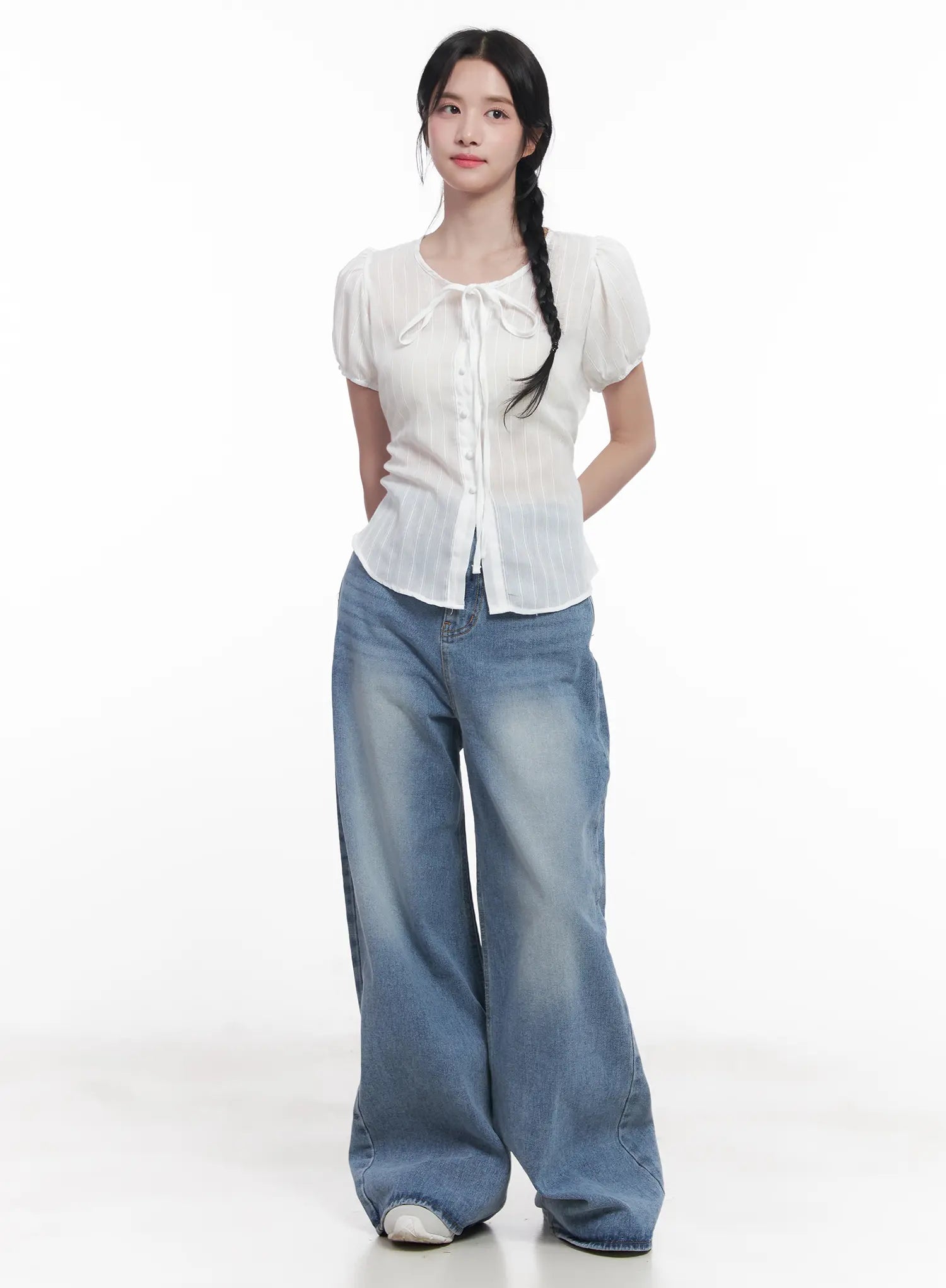 ribbon-short-sleeve-blouse-cu523