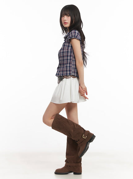 pleated-mini-skort-with-ribbon-shirring-ca523