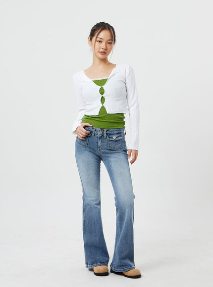 Cropped Long Sleeve Cardigan CF317