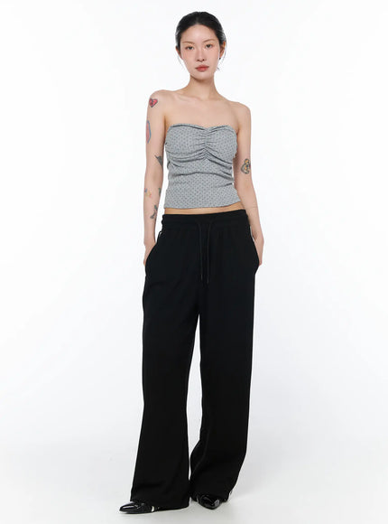 ruched-polka-dot-strapless-top-ca527