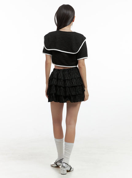 collared-short-sleeve-ribbon-jacket-og407