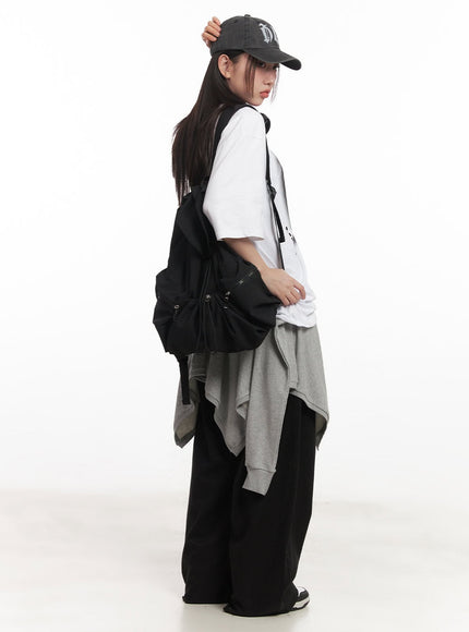 Pintuck Cotton Baggy Pants CA521