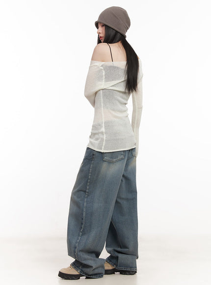 Shelly Washed Baggy Jeans CM518