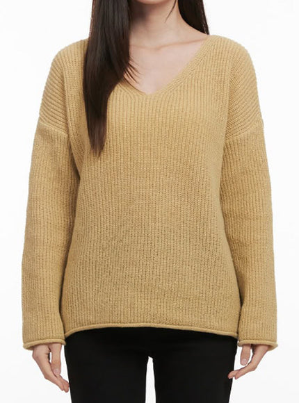 Relaxed-Fit V-Neck Sweater IF505