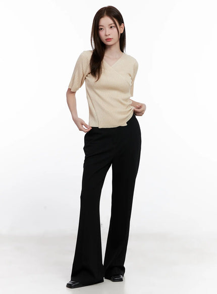 Black Flared Trousers CL523