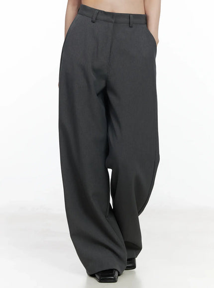 Straight Fit Wide Slacks IF525
