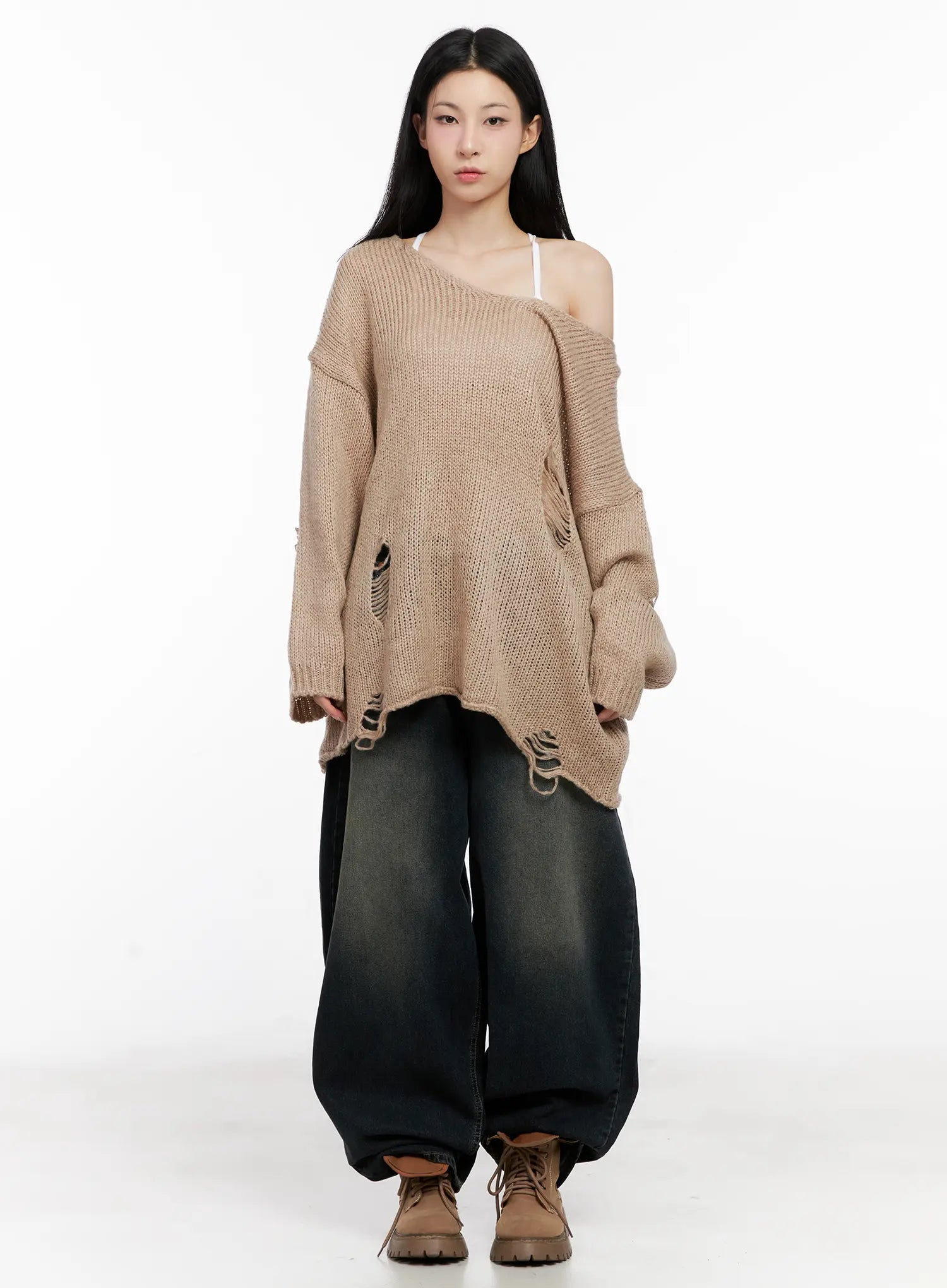 Hyer Washed Wide-Leg Jeans CG522