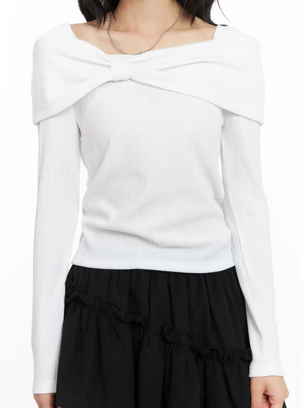 off-shoulder-bow-long-sleeve-top-cd502