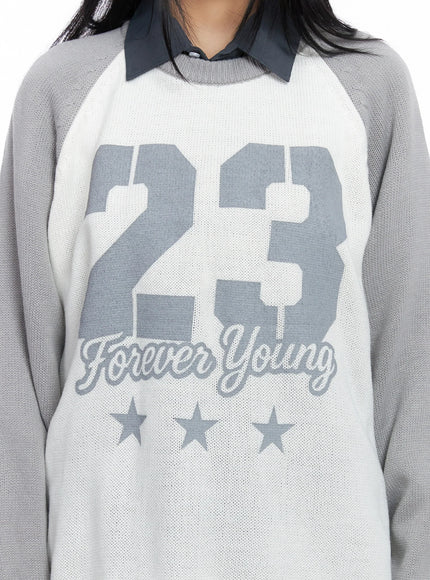 Forever Young Raglan Knit Top CO517