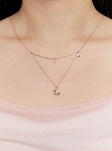 acc-azure-crescent-necklace-kc1008 / Rose gold