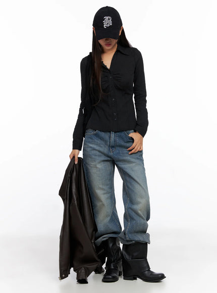 shirred-long-sleeve-shirt-co514