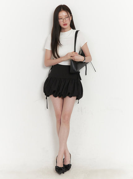 Classy Mock-Neck Blouse Top IY509