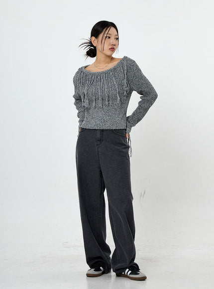 Collin Fringe Long Sleeve Knit CS28