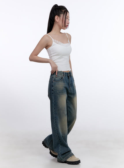 Juliana Washed Wide-Leg Jeans CJ509