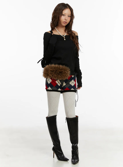 Basic Off-Shoulder Long Sleeve Top CD512