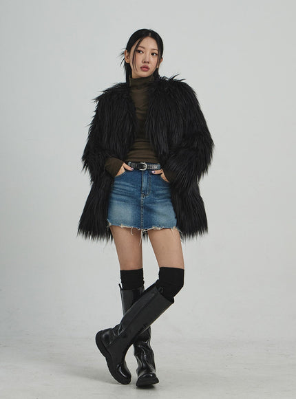 Faux Leather Knee High Boots CD12