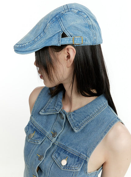 denim-ribbon-beaded-hat-cl426