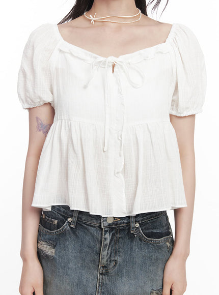 puffed-short-sleeve-blouse-cy521