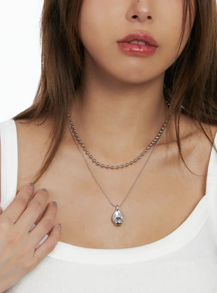 Layered Point Pendant Necklace IN510