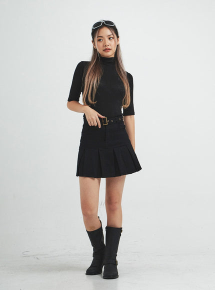Half Turtleneck Half Sleeve T-Shirt CS15