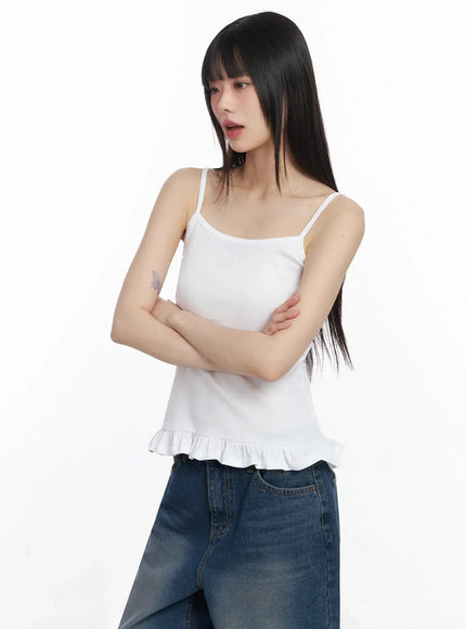 frill-hem-cami-top-f517