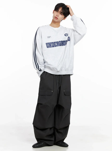 Men's Graphic V-Neck Sweatshirt IO516