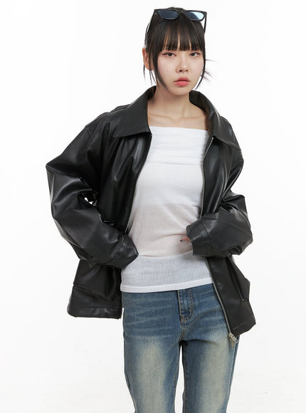 oversized-zip-up-leather-pocket-jacket-oo401